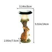 Qiweii Solar Bunny Puppy Garden Welcome Lights, Outdoor Patio Decorative Solar Lights, Cute Animal-Themed Garden Lighting