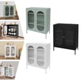 thumbnail image 4 of Sideboard Buffet Cabinet, 3 Tiers Coffee Bar Cabinet Kitchen Pantry Metal Accent Cabinets with 2 Doors and Shelf for Living Room Dining Room, 4 of 21