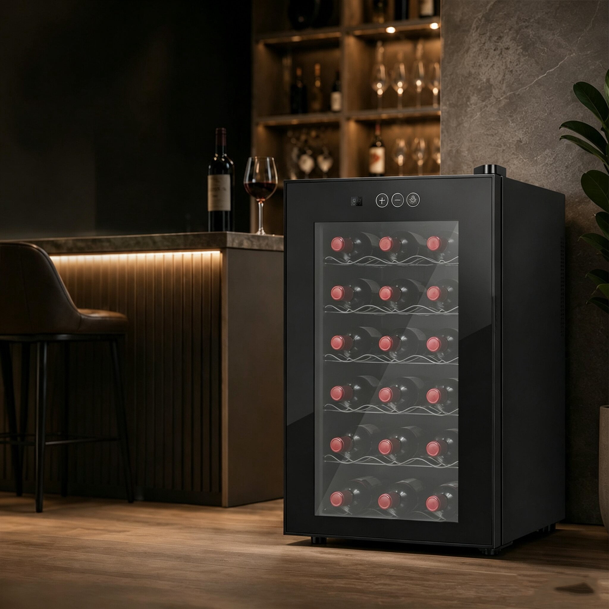 Lanbo 154 Bottle 24 inch Width Compressor Dual Zone Wine Cooler