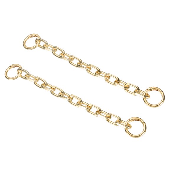 2 Pack Purse Strap Extender 8.7-Inch, Bag Extender Chain Light Gold, 0.5 Width