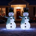 thumbnail image 2 of Snowman 3D Christmas Collapsible Decorations，Lighted Outdoor Xmas Large Snowman Garden Décor，Pre-Lit for Indoor/Outside Yard Holiday Decoration (red), 2 of 6