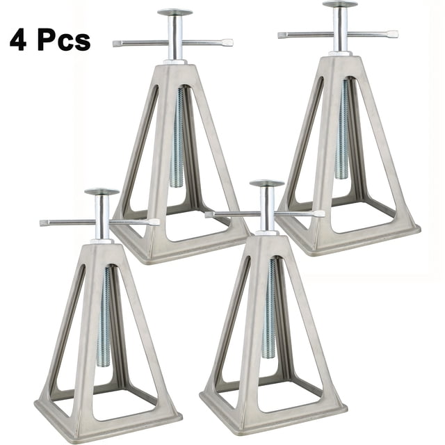 HLONK ”Aluminum RV Stabilizer Jacks 6000lb Capacity Adjustable Height 11””-17”” with Cushioned Rubber Pads for Trailers and Campers”