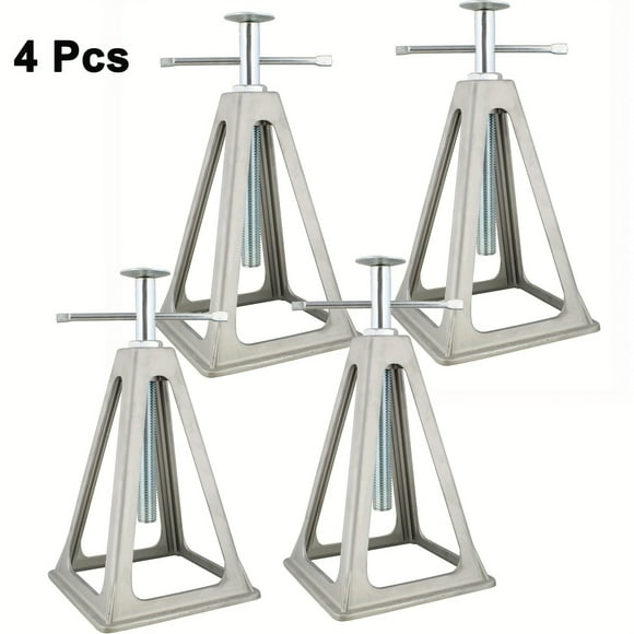 HLONK ”Aluminum RV Stabilizer Jacks 6000lb Capacity Adjustable Height 11””-17”” with Cushioned Rubber Pads for Trailers and Campers”