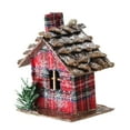 thumbnail image 2 of Northlight 4.25" Plaid Country Cabin Christmas Ornament - Red, 2 of 5