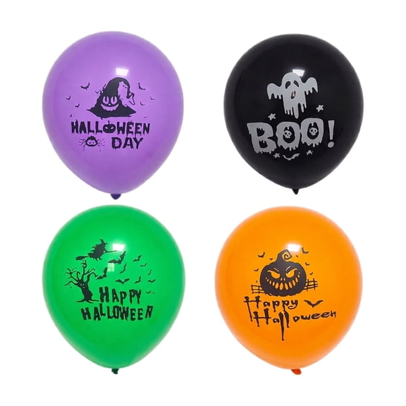 HaiSphere Halloween Decorations Party Balloons Bulk - 100ct Assorted Latex for Haunted House Classroom and Indoor Outdoor Decor,black