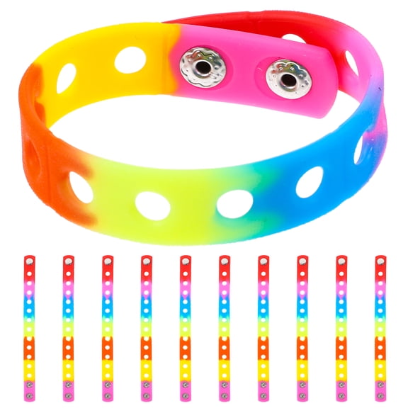 STRANDCHIC Style Bracelet Silicone 10Pcs 8.3X0.6X0.1In