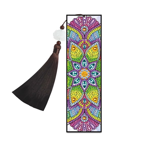 Bricolaje diamante pintura marcapáginas Mandala mosaico en forma especial taladro borla manualidades Hugtrwg Para estrenar