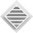 thumbnail image 4 of Ekena Millwork 22"W x 22"H Diamond Gable Vent (28 3/8"W x 28 3/8"H Frame Size) Functional, PVC Gable Vent with 1" x 4" Flat Trim Frame, 4 of 14