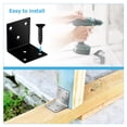thumbnail image 2 of 1 Set Corner Brackets and Screws for Raised Bed Table Leg Bed Frame Cabinet, 2 of 8