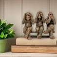 thumbnail image 3 of Three Wise Bigfoot Resin Figurine – See No Evil, Hear No Evil, Speak No Evil Sasquatch Statues – Rustic Lodge & Woodland Decor for Shelf, Mantel, or Table–Fun Gift for Bigfoot Lovers & Collectors, 3 of 9