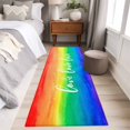 thumbnail image 3 of Love Rainbow Runner Rugs 2x6 ft Gradient Washable Hallway Rugs Non-Slip Floor Mats Absorbent Carpet Bedside Runners for Bedroom Kitchen Bathroom Laundry Room, 3 of 9