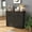 Black, variant on Spaco Farmhouse Double Tilt Out Trash Cabinet for 20 Gallon Trash Cans, Free Standing Recycling Cabinet with Hideaway Drawer, Barn Door Style Laundry Sorter Cabinet for Bedroom, White