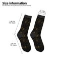 thumbnail image 2 of Kdxio Gold Spiders And Cobwebs Print Children's Socks for Daily Wear and Sports Use Colorblock Mid-Calf Design Breathable Material, 2 of 5