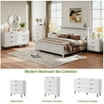 thumbnail image 6 of CuisinAid White 6-Drawer Dresser for Bedroom Wooden Dresser Modern Wave Fluted Chest of Drawers with Metal Legs, 6 of 6