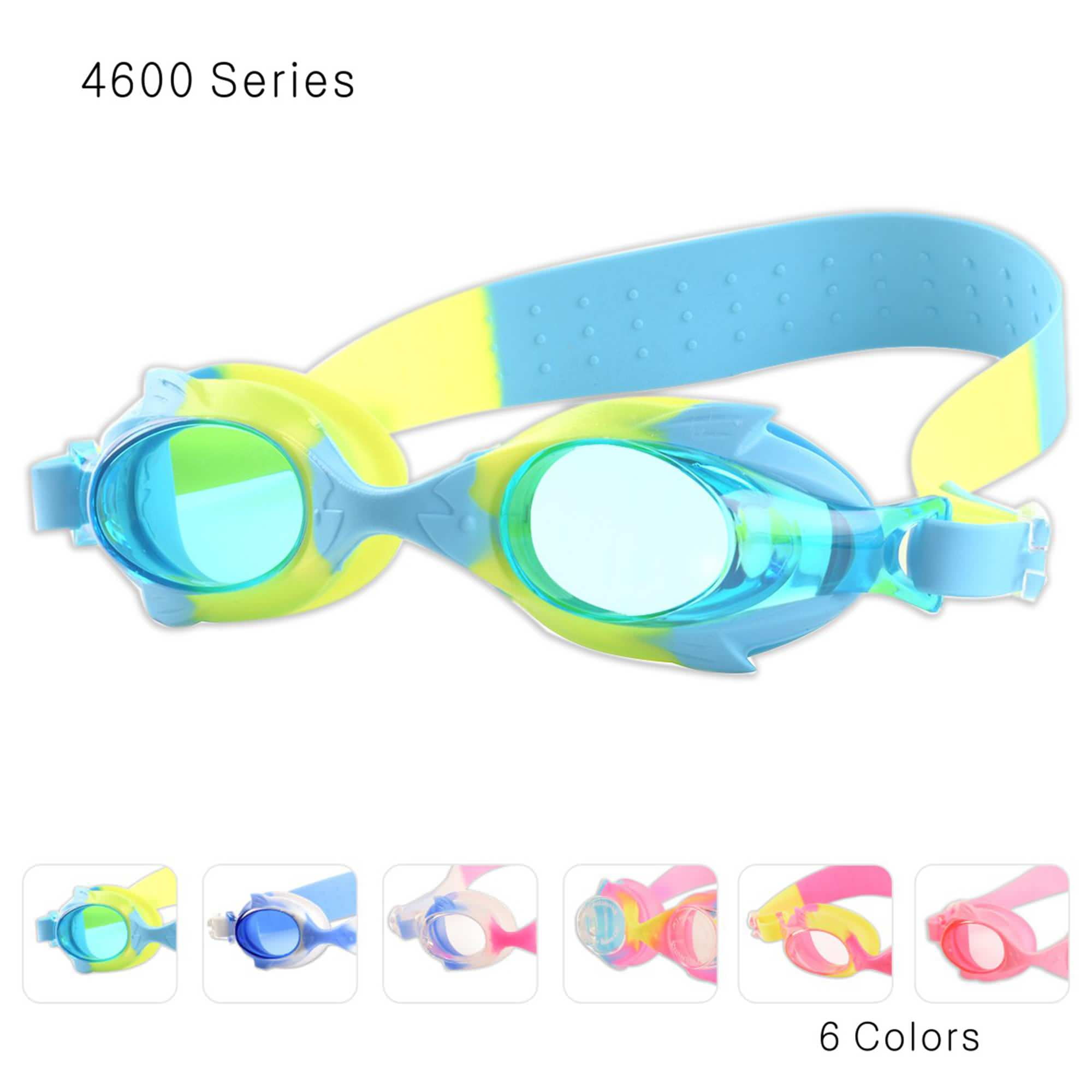 JML Kids Swim Goggles, Anti-Fog UV Protection Swimming Goggles(4600-Blue White) by JML