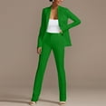 thumbnail image 4 of GILIGEGE Two Piece Sets for Women Womens Fall Fashion 2 Piece Sets Open Front and Slim Fit Pants Suits Set Light Green L, 4 of 7