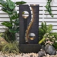 thumbnail image 4 of Water Feature Fountain Outdoor Garden Waterfall Faux Rust Finish with LED Lights for Patio Yard Pool Home Decor, 4 of 6