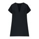 thumbnail image 4 of mfyjkho Vestidos de fiesta para mujer, Vestido tubo recto multicolor con pliegues regulares, cuello en V, manga corta, informal, de color liso para mujer Vestidos largos para mujer l, 4 of 6