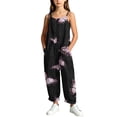 thumbnail image 7 of Girls Printed Cami Jumpsuits Sleeveless Spaghetti Straps Jumpsuit Fashion Casual Loose Trousers with Pockets Pink 13-14 Years, 7 of 7