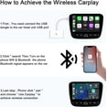 thumbnail image 6 of Wireless CarPlay Adapter,FIEWESEY CarPlay Dongle for OEM Wired CarPlay Cars Convert Wired to Wireless CarPlay, Support Online Update Plug & Play Easy Use Fit for Cars from 2015 & iPhone - White, 6 of 8