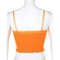 thumbnail image 3 of Women’s Lace Patchwork V Neck Camisole Ribbed Spaghetti Strap Crop Cami Tank Tops, 3 of 5