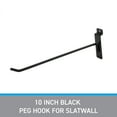 thumbnail image 7 of SSWBasics - 10 inch Black Slatwall Peg Hook - Pack of 50 - For use with 3” on center, 7 of 7