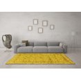 thumbnail image 3 of Ahgly Company Machine Washable Indoor Square Persian Yellow Traditional Area Rugs, 8' Square, 3 of 4