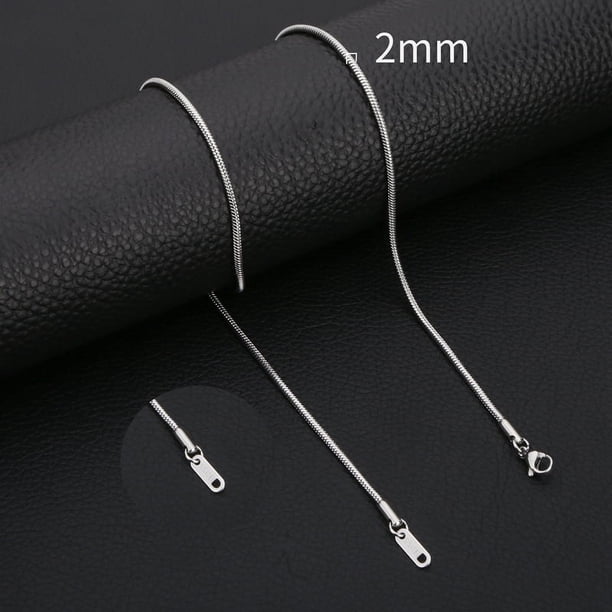 HIYEE Stainless Steel Snake Chain Necklace Chains for DIY for Women Jewelry Making Findings Pendants Lobster Clasps Wholesale