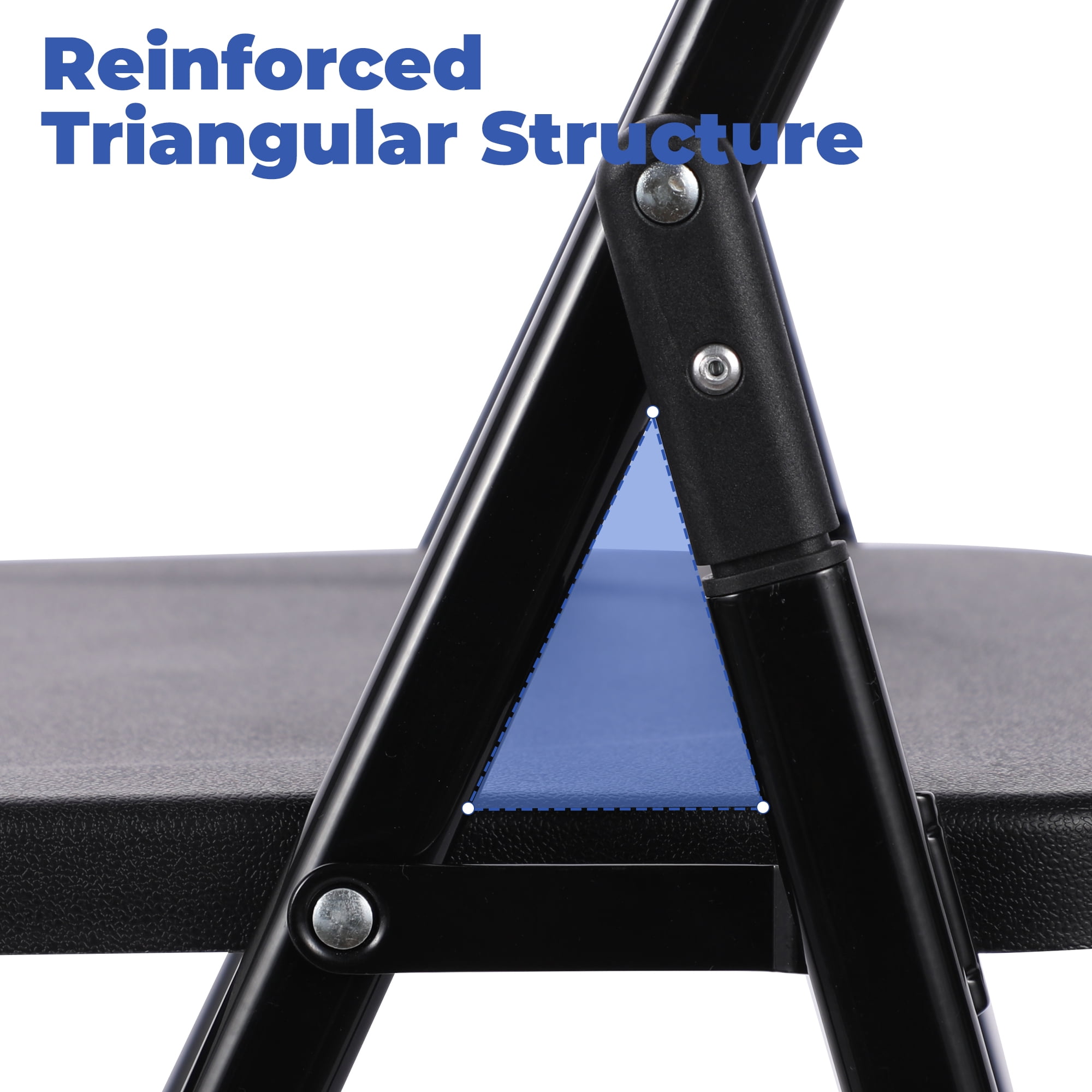Mainstays Resin Light-Weight Folding Chairs, Black