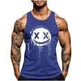 thumbnail image 2 of JXMVOJ Men's Halloween Printing Round Neck Regular Casual Sports Tank Blouses Lightweight Non-Shrinking Non-Fading Sweat-Wicking Breathable, Comfortable Loose Outdoor Casual Daily Wear, 2 of 5