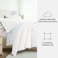 thumbnail image 3 of Noble Linens 8 Piece Solid Duvet Bundle in White, Full, 3 of 5