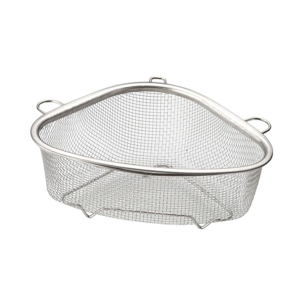 Cesta de malla para fregadero, cesta de esquina, colador reutilizable para fregadero, soporte para cepillos, compacto, multiusos, práctico filtro para 22 x 175 x 75 cm
