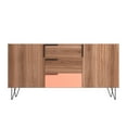 thumbnail image 3 of Manhattan Comfort 403AMC229 Buffet Beekman de 62,99 Po avec 4 Tablettes, Brun et Rose, 3 of 3