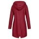 thumbnail image 3 of Chaqueta de Lluvia de Color Sólido Para Mujer Abrigo Largo Impermeable A Prueba de Viento Con Capucha Para Exteriores Odeerbi  ODB-6, 3 of 4