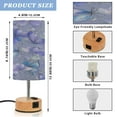thumbnail image 2 of Touch-Control 3-Color Desk Lamp with Plug – Energy-Saving LED + 3 Simultaneous Charging Ports Lovely Blue Butterflies, 2 of 8
