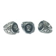 thumbnail image 5 of Mens Stainless Steel Lion Head Ring With Black Diamond Accent U Shape Bold Statement Jewelry Gift For Festivals, 5 of 5