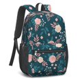 thumbnail image 2 of Pioneer Flower Floral Print Pattern 17" School Backpacks for Teens,Waterproof Oxford Fabric,S-Shape Padded Straps for School,Travel,Hiking,Camping, 2 of 6