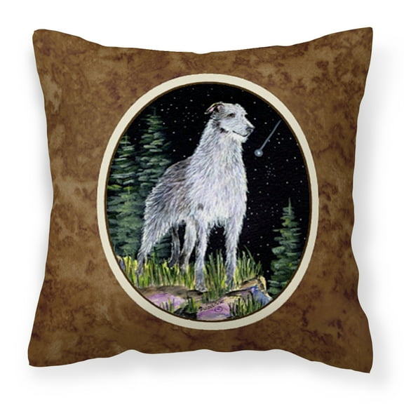 Carolines Treasures SS8493PW1414 Starry Night Scottish Deerhound Fabric Decorative Pillow, 14Hx14W, multicolor