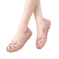 thumbnail image 3 of Orthopedic Loafers in Breathable Leather,Womens Casual Soft Sole Hollow Slip on Walking Shoes,Closed Toe Flat Boat Shoes, 36, 3 of 7