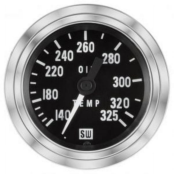 Stewart Warner 82327-72 Deluxe-Series Oil Temperature Gauge 2-1/16 in. (52 mm) D
