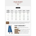 thumbnail image 6 of Chase Secret Women's Wide Leg Jeans High Waisted Stretchy Barrel Slouchy Denim Pants, 6 of 6