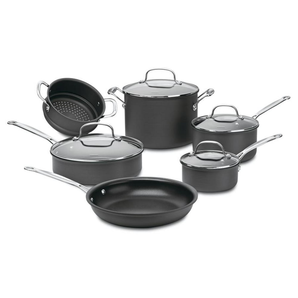 Cuisinart Chef's Classic Nonstick Hard Anodized 10 Piece Cookware Set
