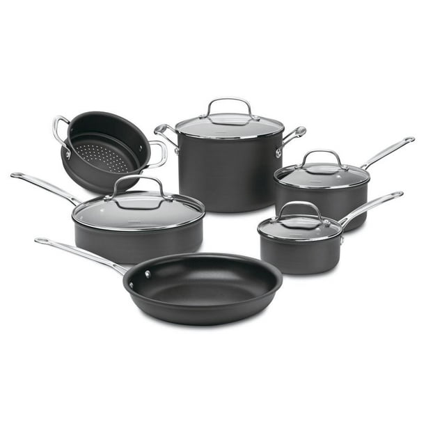 Cuisinart Chef's Classic Nonstick Hard Anodized 10 Piece Cookware Set
