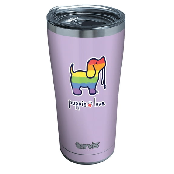 Tervis Triple Walled Puppie Love Insulated Tumbler Cup Keeps Drinks Cold & Hot, 20oz - Stainless Steel, Pride Pup