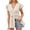 Beige, variant on Ltctricy women's peplum tops ruffle short sleeve v neck eyelet embroidered Button Down shirts casual tunic blouses
