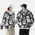 thumbnail image 4 of Fotbe Black White Spooky Ghosts Chaqueta con Protección Solar UPF 50+ para Hombre y Mujer, Camisa con Capucha y Bolsillos-XX-Large, 4 of 7