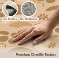 thumbnail image 6 of ODIKA 9'x12' Tan Brown Retro Modern Geometric Wave Washable Area Rug Vintage Inspired Abstract Circles Floral Motifs Non-Slip, Chair-Friendly for Dining Room, Basement, Large Office, 6 of 7