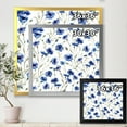 thumbnail image 4 of Designart 'Blue Wildflowers With Green Leaves On White' Traditional Framed Art Print, 4 of 4