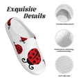 thumbnail image 5 of Rateoe Fly Flying Ladybug Print Women's Men's Cotton Knit Slippers Lightweight Memory Foam Indoor House Shoes with Anti-Skid Sole-35/36, 5 of 7