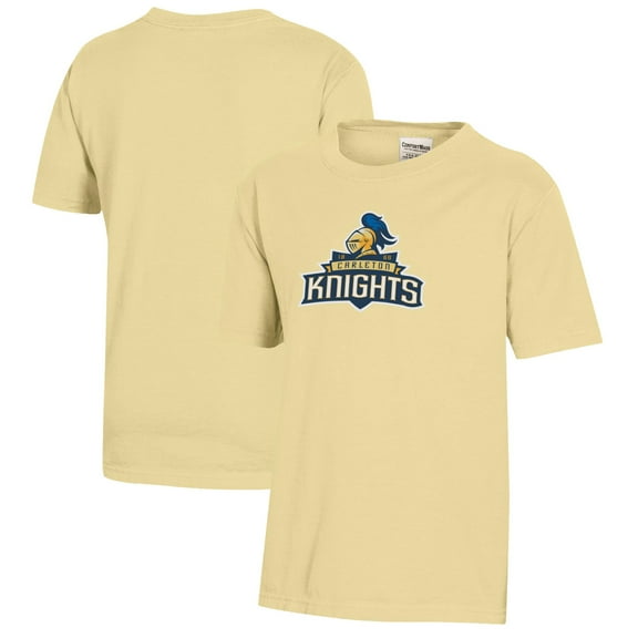 Youth  Yellow Carleton Knights Logo Comfort Wash T-Shirt